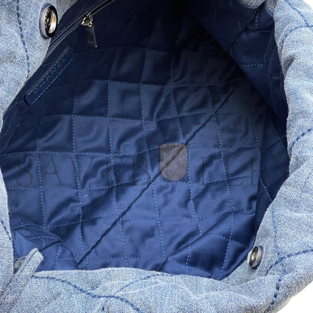 Ch*el master 22bag small denim rivets as3260 (37*35*7cm)